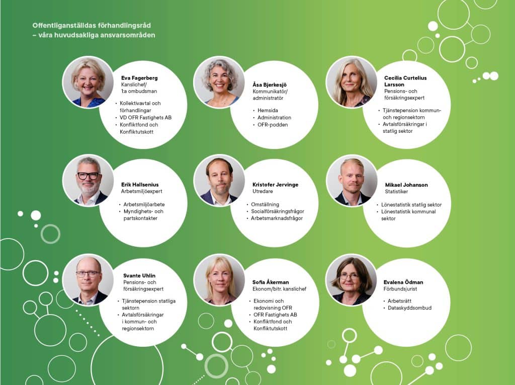 Kanslipersonalens ansvarsområden